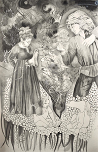 Image of Maria Driscoll McMahon's drawing Saving Salvo